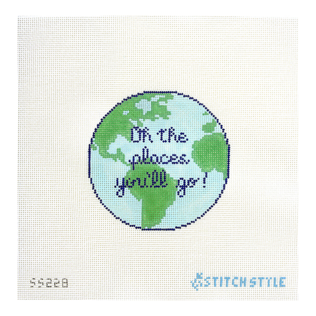 Stitch Style Oh the Places You'll Go Needlepoint Canvas