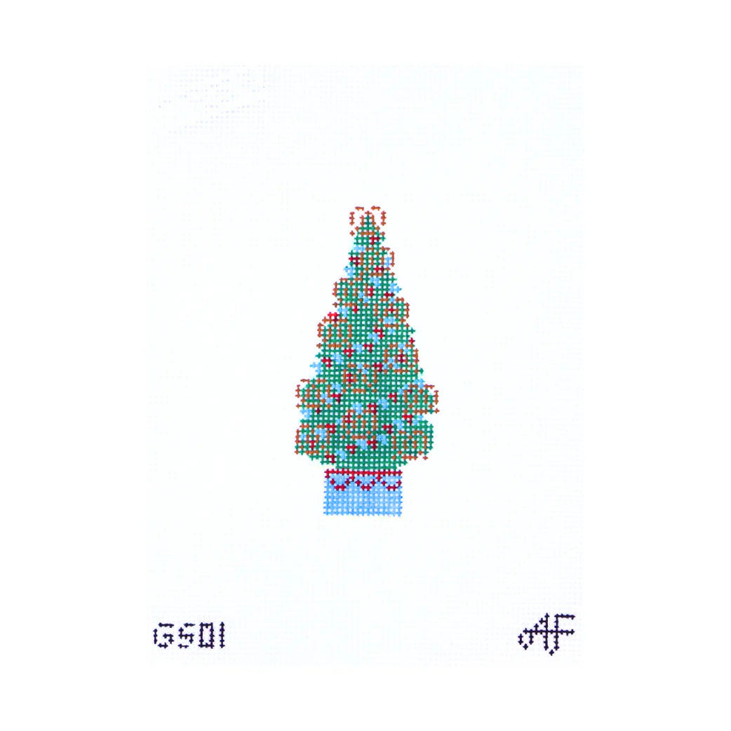 Stitch Style Pretzel Tree Needlepoint Canvas