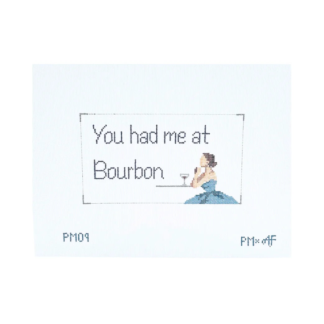 Stitch Style You Had Me At Bourbon Needlepoint Canvas
