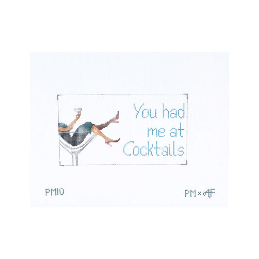 Stitch Style You Had Me At Cocktails Needlepoint Canvas