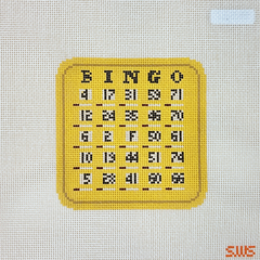 Stitching with Stacey Bingo Card Needlepoint Canvas