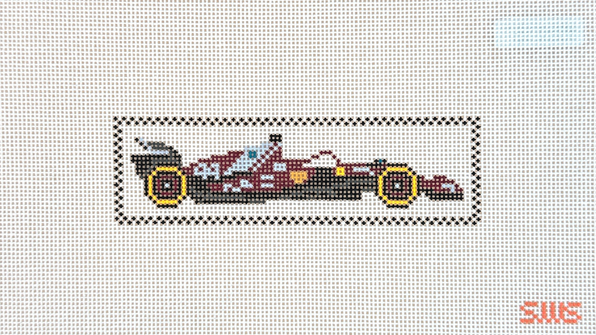 Stitching with Stacey F1 Ferrari Car Needlepoint Canvas