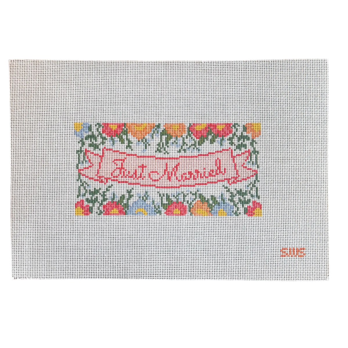 Stitching with Stacey Just Married Needlepoint Canvas