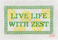 Stitching with Stacey Live Life with Zest Needlepoint Canvas