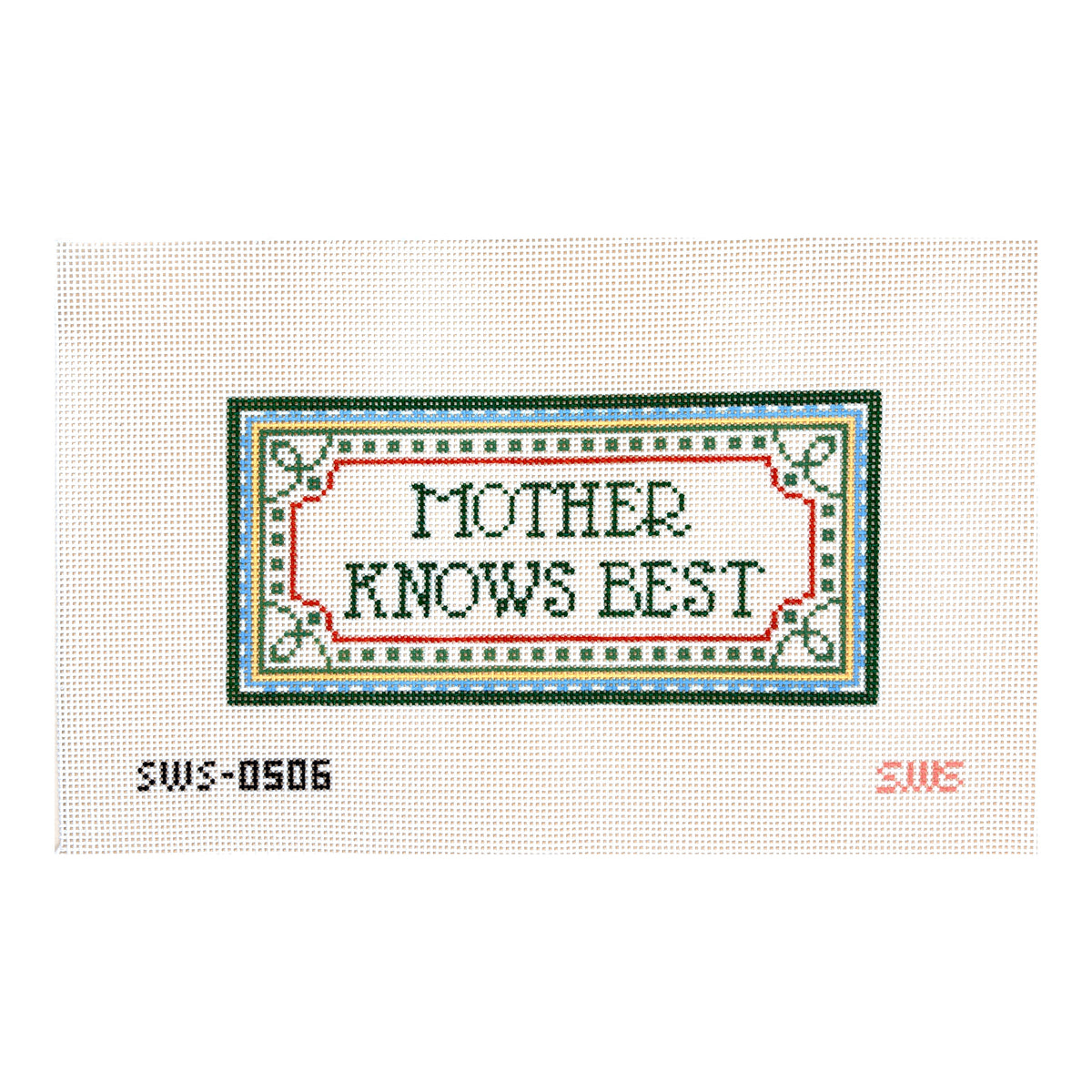Stitching with Stacey Mother Knows Best Needlepoint Canvas