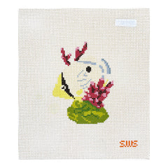 Stitching with Stacey Yellow Coral Fish Needlepoint Canvas