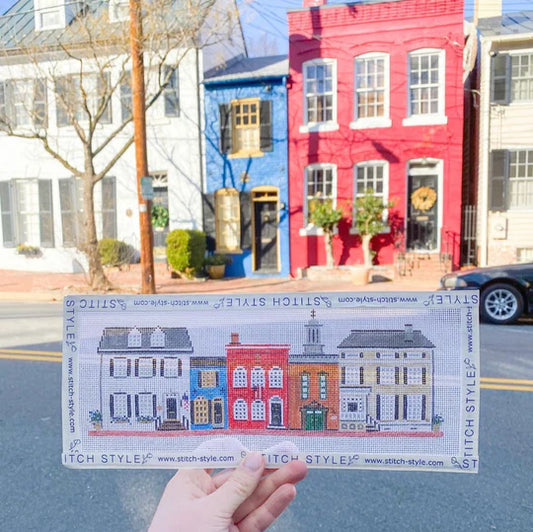 Stitch Style Alexandria Street Scene Needlepoint Canvas