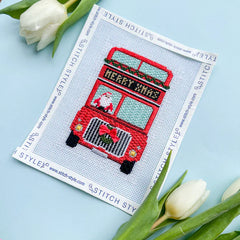 Stitch Style Double Decker Bus Needlepoint Canvas