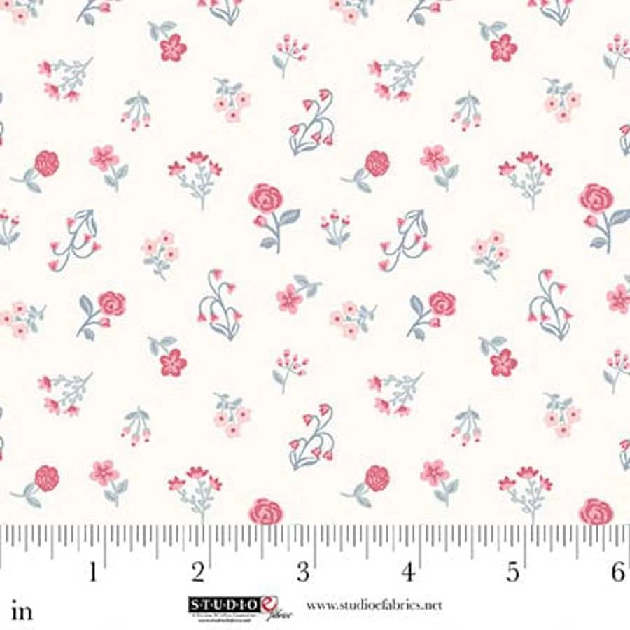Studio E Fabrics Maureen Fiorellini Beautiful Bowquets Mini Blossoms in Cream