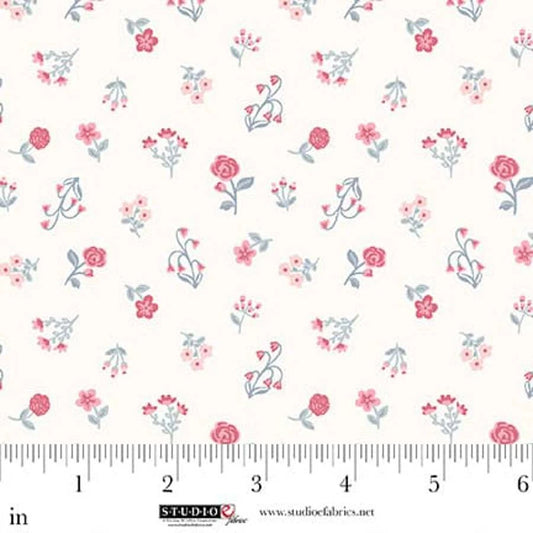 Studio E Fabrics Maureen Fiorellini Beautiful Bowquets Mini Blossoms in Cream