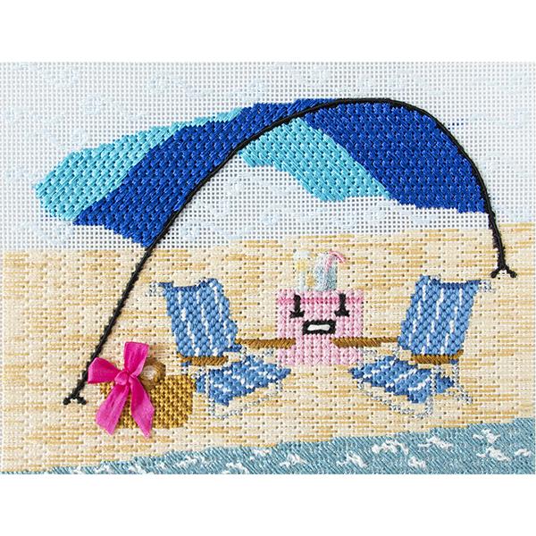 Needlepoint To Go Sun Shade on 18 Needlepoint Canvas