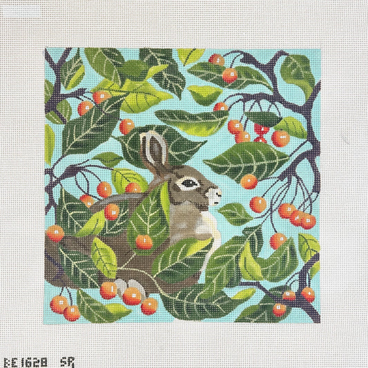 Susan Roberts Barbara Eyre Rabbit in Bittersweet Needlepoint Canvas
