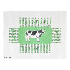 Susan Roberts Needlepoint Cow in a Fence 3D Brick Cover Needlepoint Canvas
