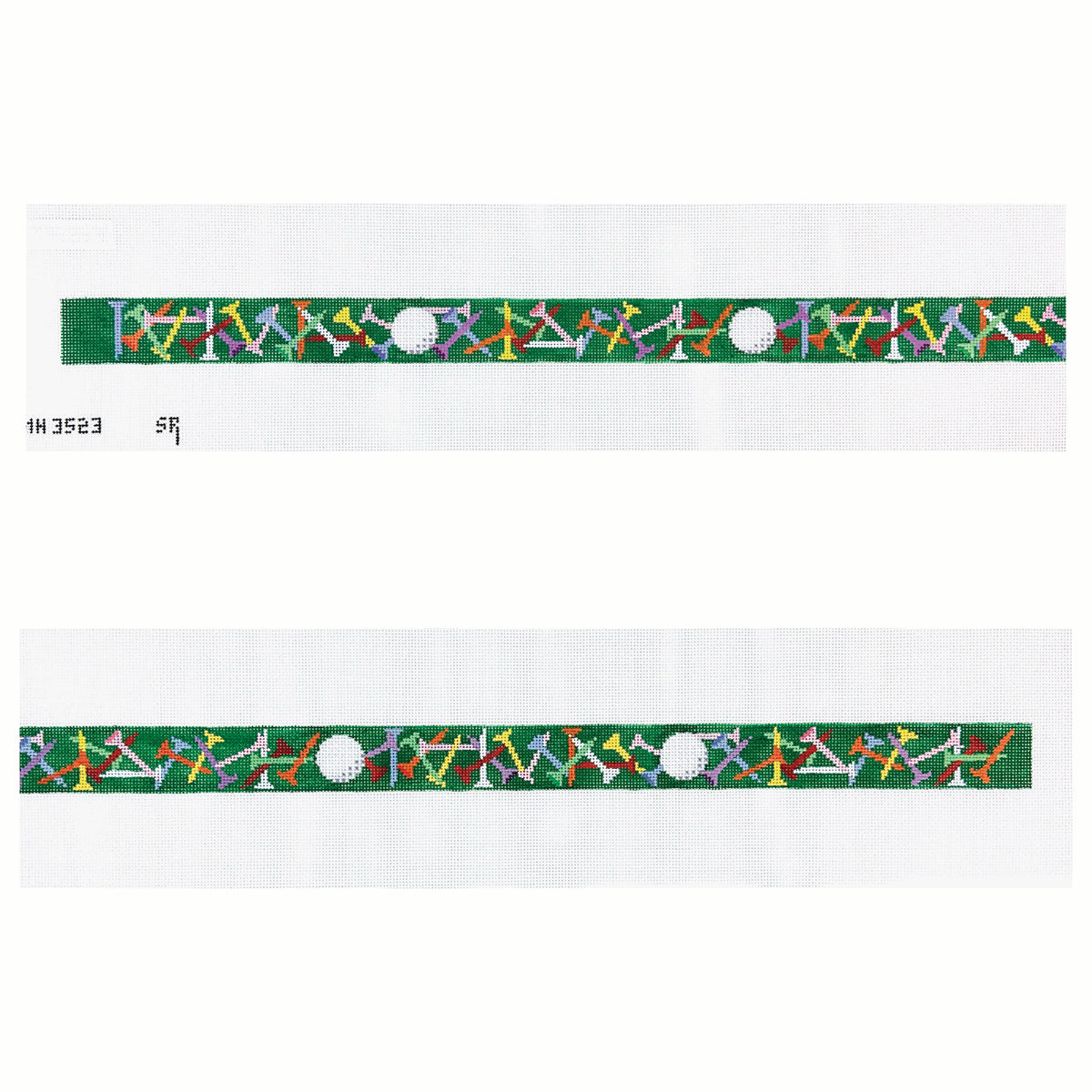 Susan Roberts Golf Ball and Tees Belt Needlepoint Canvas