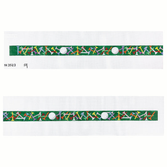 Susan Roberts Golf Ball and Tees Belt Needlepoint Canvas