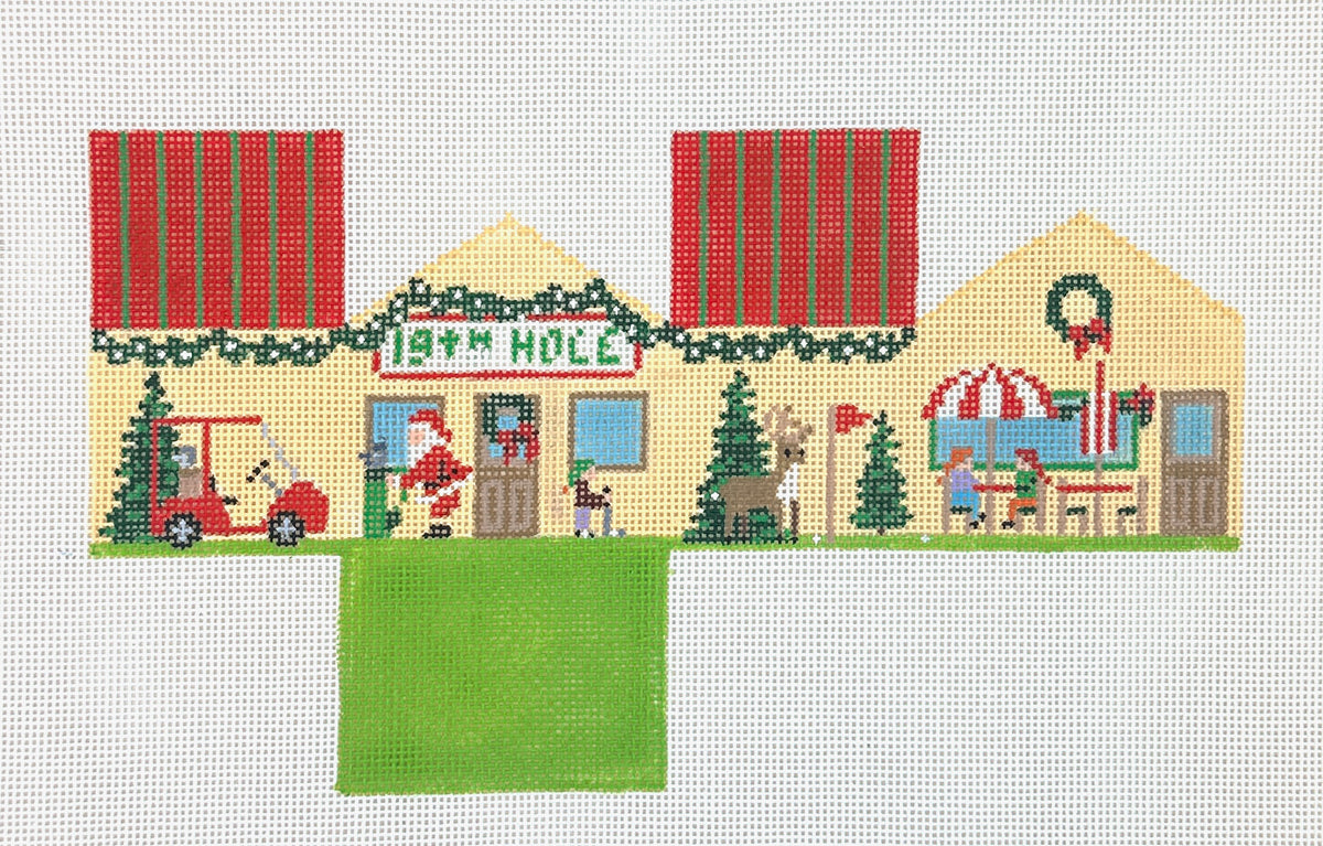 Susan Roberts Needlepoint 19th Hole Mini House Needlepoint Canvas