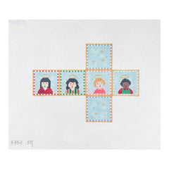 Susan Roberts Needlepoint Angels Singing Cube Ornament Needlepoint Canvas