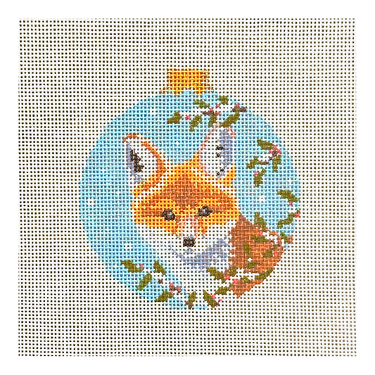 Susan Roberts Needlepoint Baby Fox in Holly Needlepoint Canvas