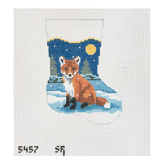 Susan Roberts Needlepoint Baby Fox Mini Stocking Needlepoint Canvas