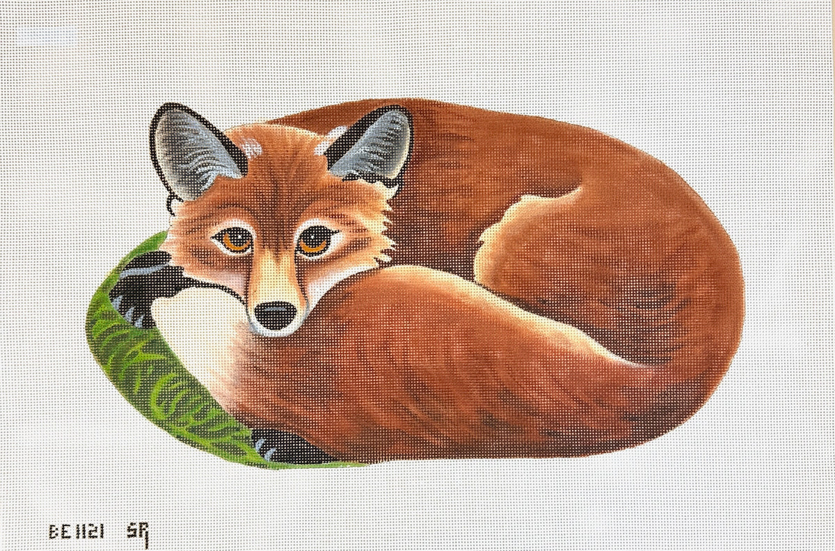 Susan Roberts Needlepoint Barbara Eyre Shaped Fox Needlepoint Canvas
