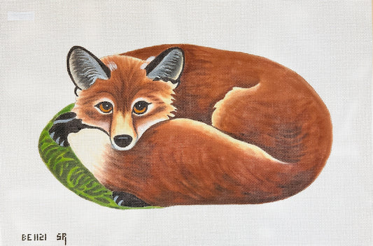 Susan Roberts Needlepoint Barbara Eyre Shaped Fox Needlepoint Canvas