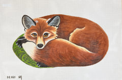 Susan Roberts Needlepoint Barbara Eyre Shaped Fox Needlepoint Canvas
