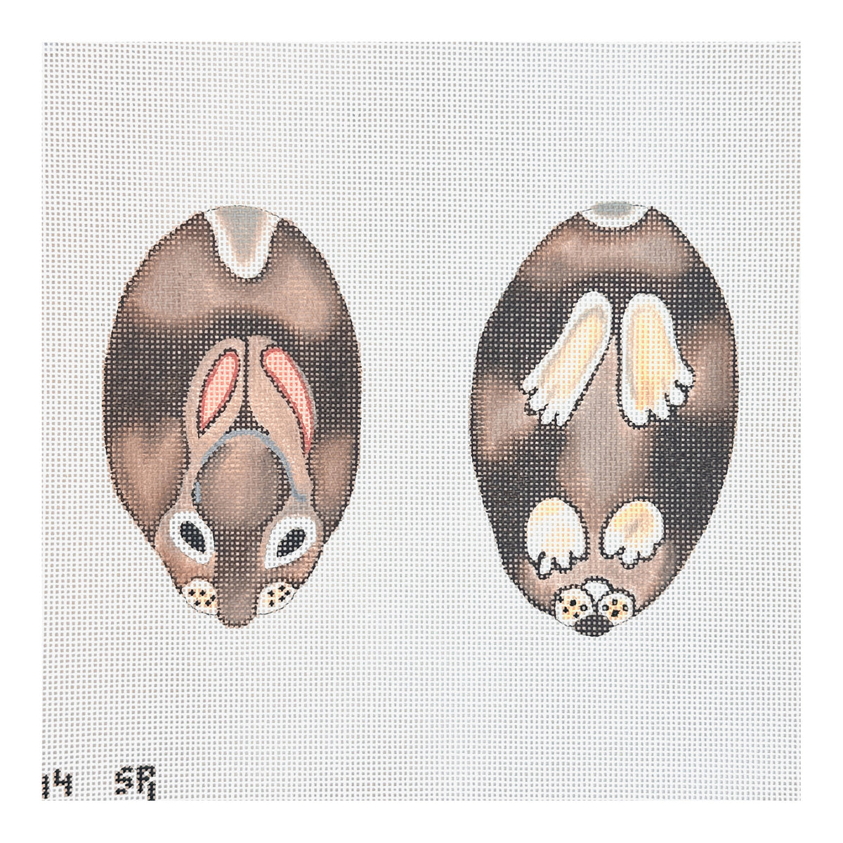 Susan Roberts Needlepoint Barbara Eyre Two Sided Bunny Scissors Case Needlepoint Canvas