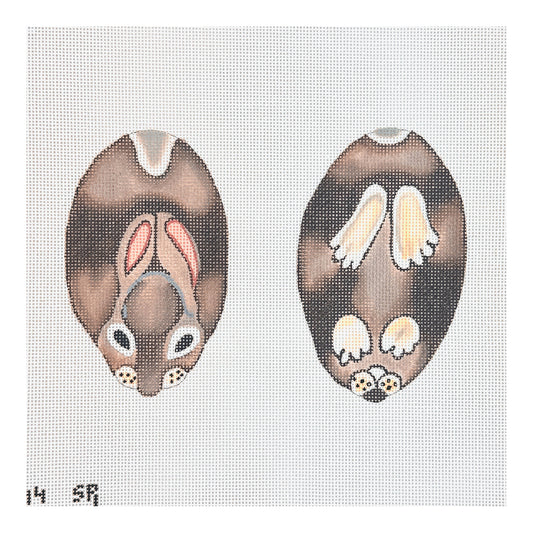 Susan Roberts Needlepoint Barbara Eyre Two Sided Bunny Scissors Case Needlepoint Canvas