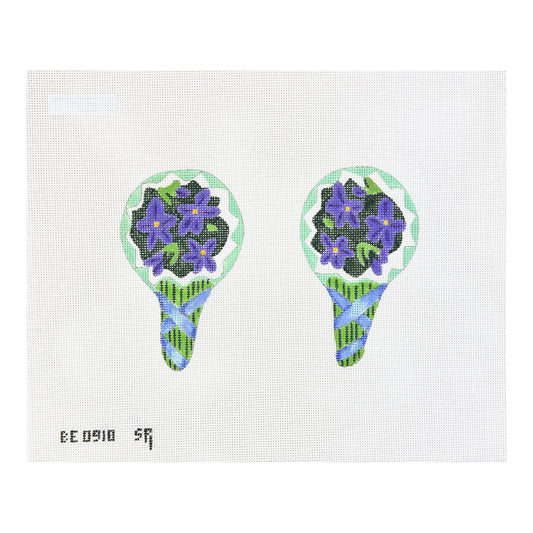 Susan Roberts Needlepoint Barbara Eyre Two Sided Violet Scissors Case Needlepoint Canvas