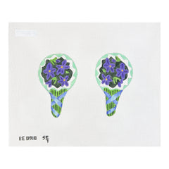 Susan Roberts Needlepoint Barbara Eyre Two Sided Violet Scissors Case Needlepoint Canvas