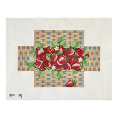 Susan Roberts Needlepoint Basket of Strawberries Brick Cover Needlepoint Canvas