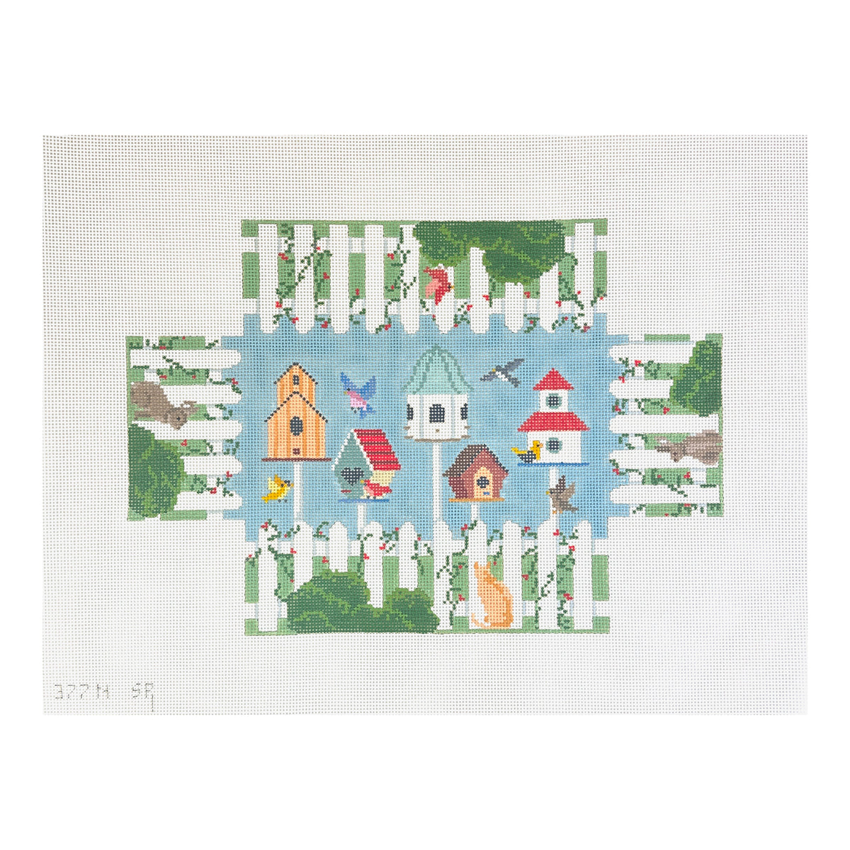 Susan Roberts Needlepoint Birdhouses Brick Needlepoint Canvas