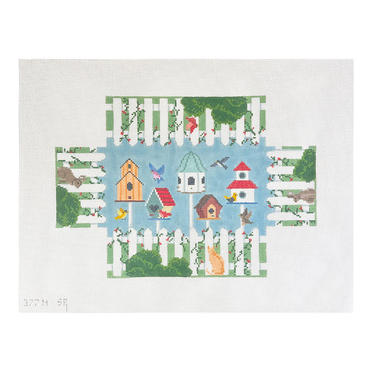 Susan Roberts Needlepoint Birdhouses Brick Needlepoint Canvas