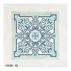 Susan Roberts Needlepoint Blue Tile Needlepoint Canvas