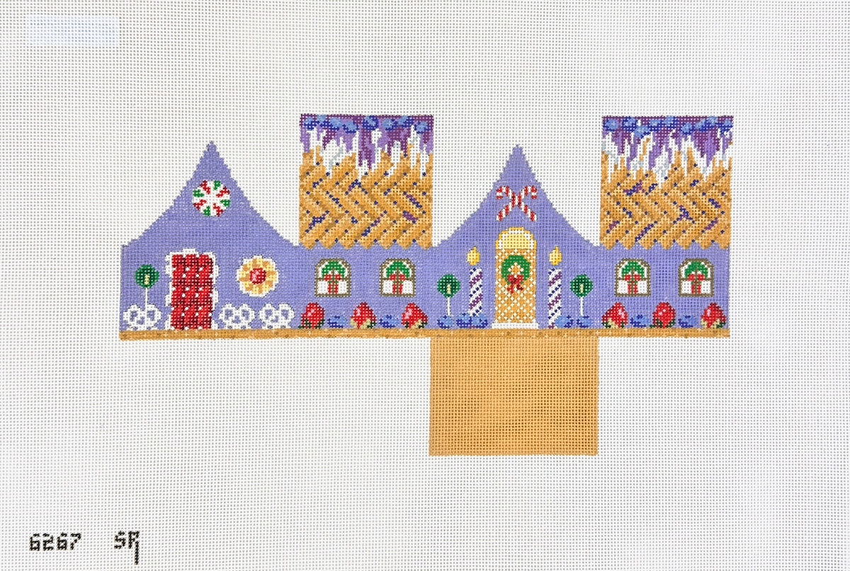 Susan Roberts Needlepoint Blueberry Pie Mini House 3D Needlepoint Canvas