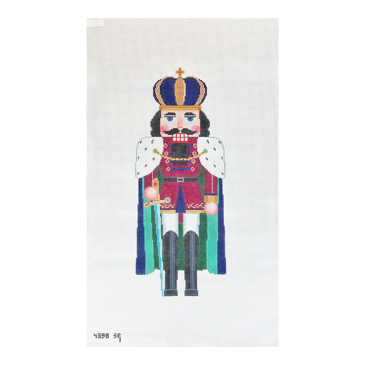 Susan Roberts Needlepoint Caped King Nutcracker 18" Stand Up Needlepoint Canvas
