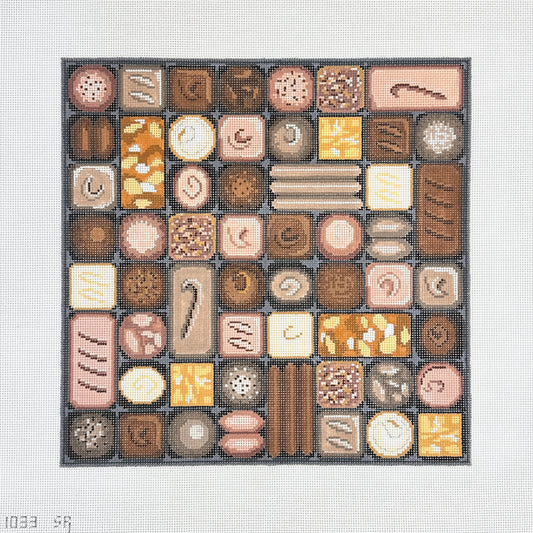 Susan Roberts Needlepoint Chocolates Needlepoint Canvas - 18M