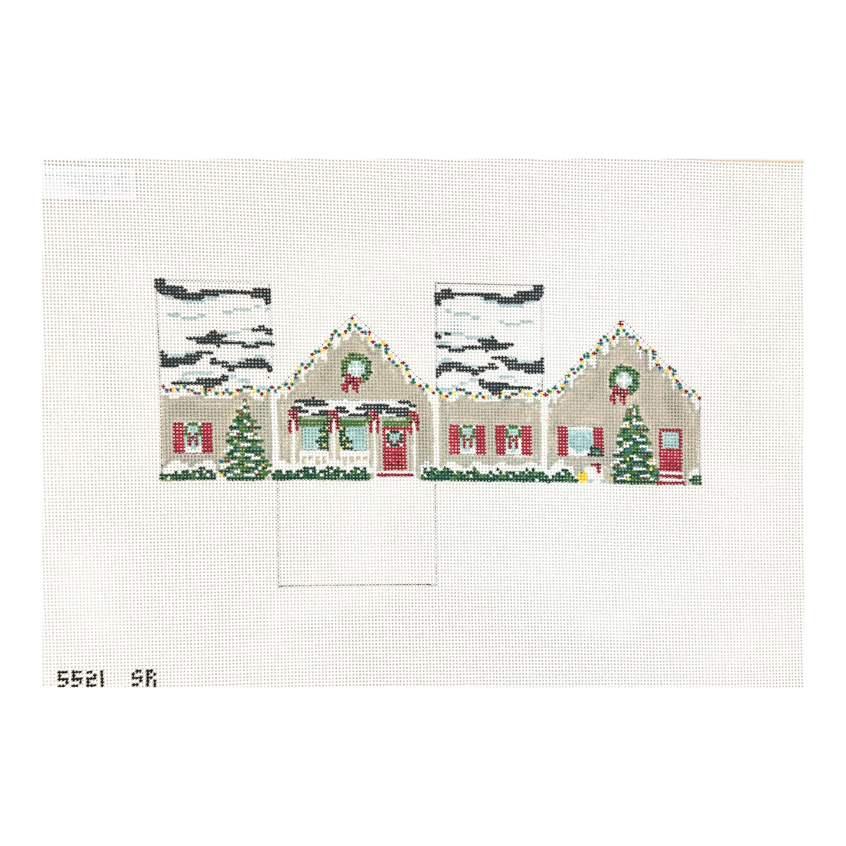 Susan Roberts Needlepoint Christmas Mini House 3D Needlepoint Canvas