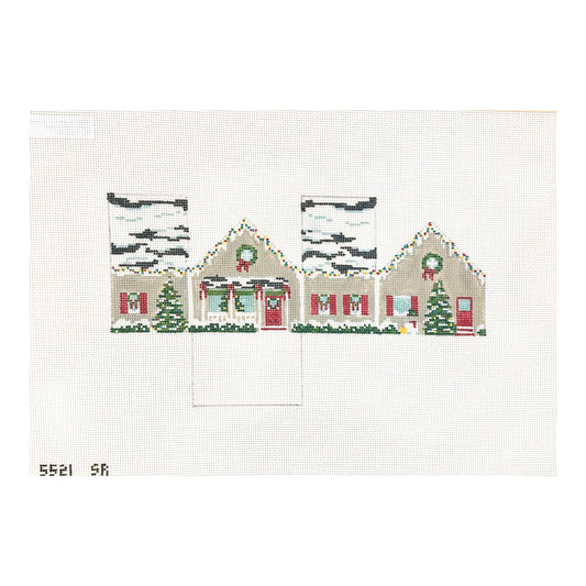 Susan Roberts Needlepoint Christmas Mini House 3D Needlepoint Canvas