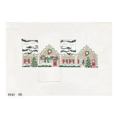 Susan Roberts Needlepoint Christmas Mini House 3D Needlepoint Canvas
