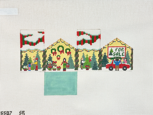 Susan Roberts Needlepoint Christmas Tree Lot Mini House Needlepoint Canvas