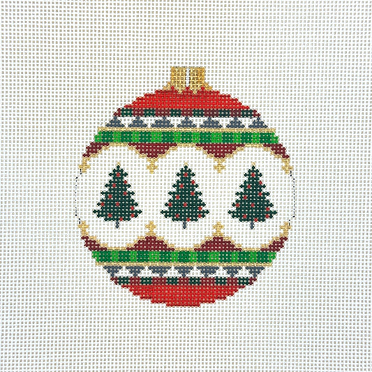 Susan Roberts Needlepoint Christmas Trees Ornament Needlepoint Canvas