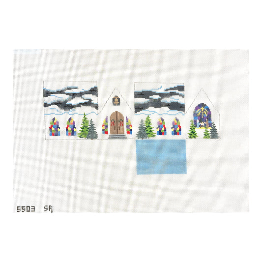 Susan Roberts Needlepoint Church Mini House Needlepoint Canvas - 18M