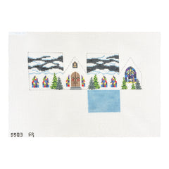 Susan Roberts Needlepoint Church Mini House Needlepoint Canvas - 18M