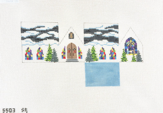 Susan Roberts Needlepoint Church Mini House Needlepoint Canvas - 18M