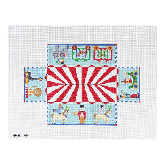Susan Roberts Needlepoint Circus Parade Brick Cover Needlepoint Canvas