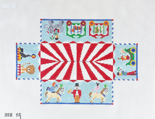 Susan Roberts Needlepoint Circus Parade Brick Cover Needlepoint Canvas