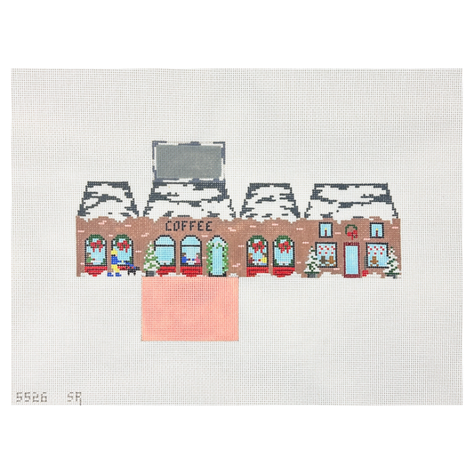 Susan Roberts Needlepoint Coffee Shop Mini House 3D Needlepoint Canvas
