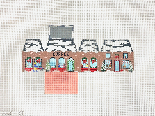 Susan Roberts Needlepoint Coffee Shop Mini House 3D Needlepoint Canvas