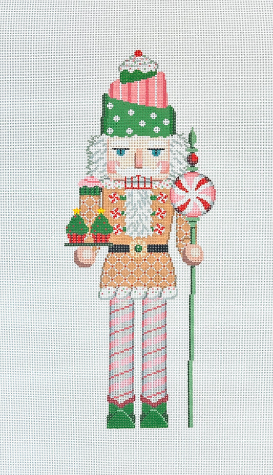 Susan Roberts Needlepoint Cupcake Nutcracker 18" Stand Up Needlepoint Canvas